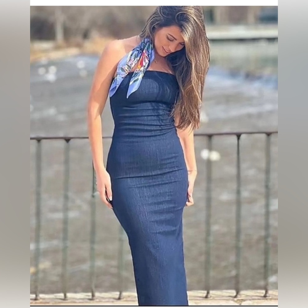 Zara FITTED ZW DENIM  SEXY DRESS❤️‍🔥